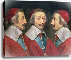 Постер Шампень Филипп Triple Portrait of the Head of Richelieu, 1642 Постер Шампень Филипп Triple Portrait of the Head of Richelieu, 1642
