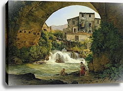 Постер Ребелл Джозеф Under the arch of a bridge in Italy, 1822 Постер Ребелл Джозеф Under the arch of a bridge in Italy, 1822