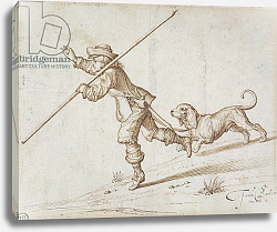 Постер Барлоу Франсис Man hunting with a pointed staff and a hound Постер Барлоу Франсис Man hunting with a pointed staff and a hound