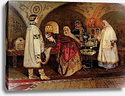 Постер Нестеров Михаил Tsar Alexei Mikhailovich Meeting His Bride, Maria Miloslavasky, 1887 Постер Нестеров Михаил Tsar Alexei Mikhailovich Meeting His Bride, Maria Miloslavasky, 1887