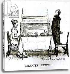 Постер Томсон Хью (грав) 'The Elevation of His Feelings', scene from 'Pride and Prejudice' by Jane Austen Постер Томсон Хью (грав) 'The Elevation of His Feelings', scene from 'Pride and Prejudice' by Jane Austen