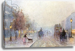 Постер Бартон Роуз Brompton Road on a Foggy Evening Постер Бартон Роуз Brompton Road on a Foggy Evening