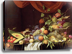 Постер Сон Йорис A Still Life of Fruit on a Draped Ledge Постер Сон Йорис A Still Life of Fruit on a Draped Ledge
