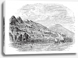 Постер Feodosiya or Theodosia in Crimea Ukraine vintage engraving Постер Feodosiya or Theodosia in Crimea Ukraine vintage engraving