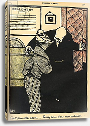 Постер Валлоттон Феликс A worthy man ushers a young woman into his office, from 'Crimes and Punishments', 1902 Постер Валлоттон Феликс A worthy man ushers a young woman into his office, from 'Crimes and Punishments', 1902