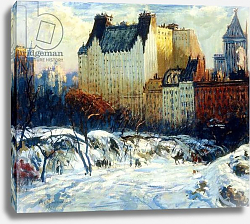 Постер Гудвин Артур A View of the Plaza from Central Park, Постер Гудвин Артур A View of the Plaza from Central Park,