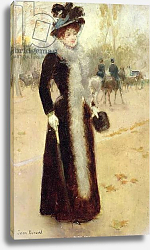 Постер Бакст Леон A Parisian Woman in the Bois de Boulogne, c.1899 Постер Бакст Леон A Parisian Woman in the Bois de Boulogne, c.1899