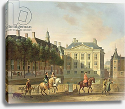 Постер Беркхейде Геррит The Mauritshuis from the Langevijverburg, the Hague, with hawking party in the foreground Постер Беркхейде Геррит The Mauritshuis from the Langevijverburg, the Hague, with hawking party in the foreground
