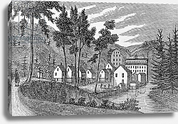 Постер Неизвестен Cotton factory village, Glastenbury, from 'Connecticut Historical Collections', 1856 Постер Неизвестен Cotton factory village, Glastenbury, from 'Connecticut Historical Collections', 1856
