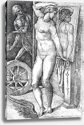 Постер Буанаротти Микелеанжело (последователи) Nude looking at Herself in a Mirror, print made by Monogrammist 'M', c.1530-80 Постер Буанаротти Микелеанжело (последователи) Nude looking at Herself in a Mirror, print made by Monogrammist 'M', c.1530-80
