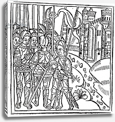 Постер Школа: Английская 15в Crusaders, printed by Wynkyn de Worde Постер Школа: Английская 15в Crusaders, printed by Wynkyn de Worde