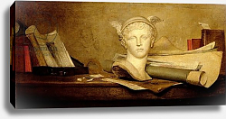 Постер Шарден Жан-Батист Still Life with Attributes of the Arts, 1765-66 Постер Шарден Жан-Батист Still Life with Attributes of the Arts, 1765-66