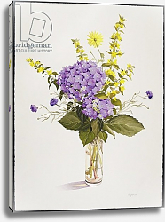 Постер Рэйленд Кристофер (совр) Blue Hydrangea with Yellow Loosestrife Постер Рэйленд Кристофер (совр) Blue Hydrangea with Yellow Loosestrife