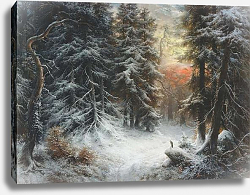 Постер Snow Scene in the Black Forest, 19th century Постер Snow Scene in the Black Forest, 19th century