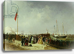 Постер Бентабоул Луи The Departure of the Steam Packet at Boulogne Постер Бентабоул Луи The Departure of the Steam Packet at Boulogne