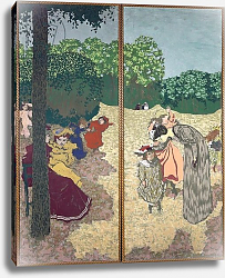 Постер Вюйар Эдуар The Public Gardens: Young Girls Playing and the Interrogation, 1894 Постер Вюйар Эдуар The Public Gardens: Young Girls Playing and the Interrogation, 1894