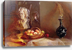 Постер Шулман Гейл (совр) Still Life with Apples and Beethoven's Bust Постер Шулман Гейл (совр) Still Life with Apples and Beethoven's Bust