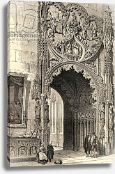 Постер Школа: Английская 19в. Gateway of the Cathedral, Segovia, illustration from 'Spanish Pictures' by the Rev. Samuel Manning Постер Школа: Английская 19в. Gateway of the Cathedral, Segovia, illustration from 'Spanish Pictures' by the Rev. Samuel Manning