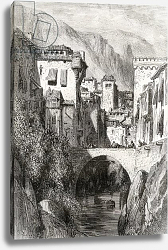 Постер Доре Гюстав The Banks of the Darro, Granada, illustration from 'Spanish Pictures' by the Rev. Samuel Manning Постер Доре Гюстав The Banks of the Darro, Granada, illustration from 'Spanish Pictures' by the Rev. Samuel Manning