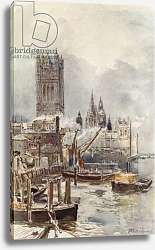 Постер Фулейлав Джон The New Houses of Parliament, from the River Постер Фулейлав Джон The New Houses of Parliament, from the River