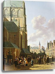 Постер Беркхейде Геррит The Grote Markt, Haarlem, looking west Постер Беркхейде Геррит The Grote Markt, Haarlem, looking west