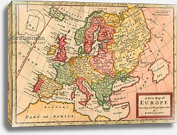 Постер A New Map of Europe According to the Newest Observations by H. Moll Geographer. c. 1720 Постер A New Map of Europe According to the Newest Observations by H. Moll Geographer. c. 1720