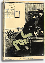Постер Валлоттон Феликс A policeman hits a man with a bottle in a police station, 1902 Постер Валлоттон Феликс A policeman hits a man with a bottle in a police station, 1902