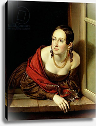 Постер Тропинин Василий Woman at her Window or, The Wife of a Treasurer, 1841 Постер Тропинин Василий Woman at her Window or, The Wife of a Treasurer, 1841