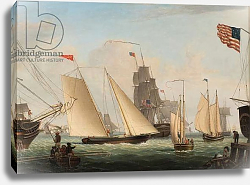 Постер Лэйн Фитц Yacht 'Northern Light' in Boston Harbor, 1845 Постер Лэйн Фитц Yacht 'Northern Light' in Boston Harbor, 1845