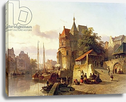 Постер Спрингер Корнелис Fortified Buildings on the Banks of a Canal Постер Спрингер Корнелис Fortified Buildings on the Banks of a Canal