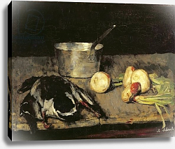 Постер Шух Карл Still life with casserole and wild duck, 1885 Постер Шух Карл Still life with casserole and wild duck, 1885