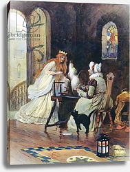 Постер Маргетсон Уильям She climbed the stairs, and at the top she found a little room in which an old lady sat spinning Постер Маргетсон Уильям She climbed the stairs, and at the top she found a little room in which an old lady sat spinning