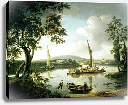 Постер Серес Джон View of the Thames from Keen Edge Ferry, Shillingford, 1823 Постер Серес Джон View of the Thames from Keen Edge Ferry, Shillingford, 1823