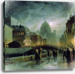 Постер Васильев Федор Illuminations in St. Petersburg, 1869 Постер Васильев Федор Illuminations in St. Petersburg, 1869