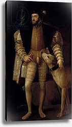 Постер Тициан (Tiziano Vecellio) Charles V Holy Roman Emperor and King of Spain with his Dog, 1533 Постер Тициан (Tiziano Vecellio) Charles V Holy Roman Emperor and King of Spain with his Dog, 1533