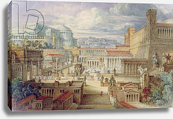 Постер Ганди Джозеф A Scene in Ancient Rome, A Setting for Titus Andronicus, Act I, scene 3, c.1830 Постер Ганди Джозеф A Scene in Ancient Rome, A Setting for Titus Andronicus, Act I, scene 3, c.1830
