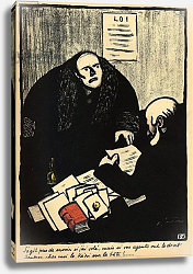 Постер Валлоттон Феликс A guilty suspect tries to raise a question of police procedure, 1902 Постер Валлоттон Феликс A guilty suspect tries to raise a question of police procedure, 1902