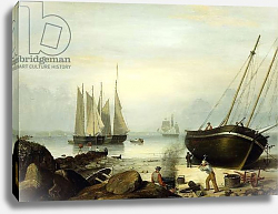 Постер Лэйн Фитц Beached for Repairs, Duncan's Point, Gloucester, 1848 Постер Лэйн Фитц Beached for Repairs, Duncan's Point, Gloucester, 1848