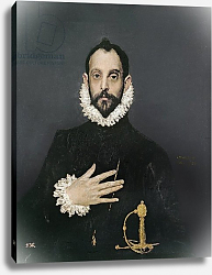 Постер Эль Греко Gentleman with his hand on his chest, c.1580 Постер Эль Греко Gentleman with his hand on his chest, c.1580
