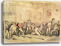 Постер Роуландсон Томас Angelo's Fencing Room, pub. 1787 Постер Роуландсон Томас Angelo's Fencing Room, pub. 1787
