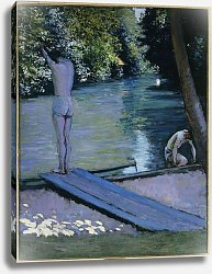 Постер Кайботт Гюстав (Gustave Caillebotte) Bather about to plunge into the River Lyerres Постер Кайботт Гюстав (Gustave Caillebotte) Bather about to plunge into the River Lyerres
