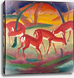 Постер Марк Франц (Marc Franz) Red Deer 1, 1910 Постер Марк Франц (Marc Franz) Red Deer 1, 1910