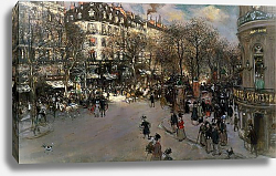 Постер Рафаэлли Жан-Франсуа The Boulevard des Italiens, c.1900 Постер Рафаэлли Жан-Франсуа The Boulevard des Italiens, c.1900