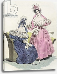 Постер Школа: Французская Fashion plate from, 'Le Follet Courrier des Salons Modes', 1832 Постер Школа: Французская Fashion plate from, 'Le Follet Courrier des Salons Modes', 1832