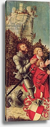 Постер Кранах Лукас Старший Portrait of a Knight with his two sons, c.1518-25 Постер Кранах Лукас Старший Portrait of a Knight with his two sons, c.1518-25