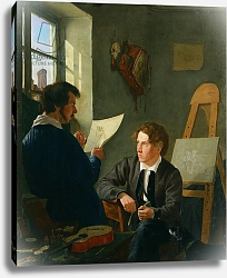 Постер Кауфманн Херманн Hermann Kauffmann and Georg Haeselich in Kauffmanns Munich Studio, 1830 Постер Кауфманн Херманн Hermann Kauffmann and Georg Haeselich in Kauffmanns Munich Studio, 1830