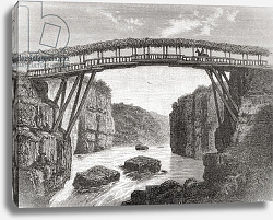 Постер Bridge over the river Porce, near Medellin, Colombia, South America, in the 19th century. Постер Bridge over the river Porce, near Medellin, Colombia, South America, in the 19th century.
