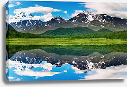 Постер Россия, Камчатка. Горные отражения Постер Россия, Камчатка. Горные отражения
