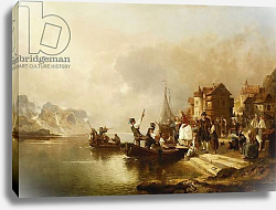Постер Ютенбергер Франц A Wedding Party Boarding a Boat, 1864 Постер Ютенбергер Франц A Wedding Party Boarding a Boat, 1864