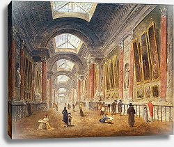 Постер Робер Юбер The Grande Galerie of the Louvre Постер Робер Юбер The Grande Galerie of the Louvre
